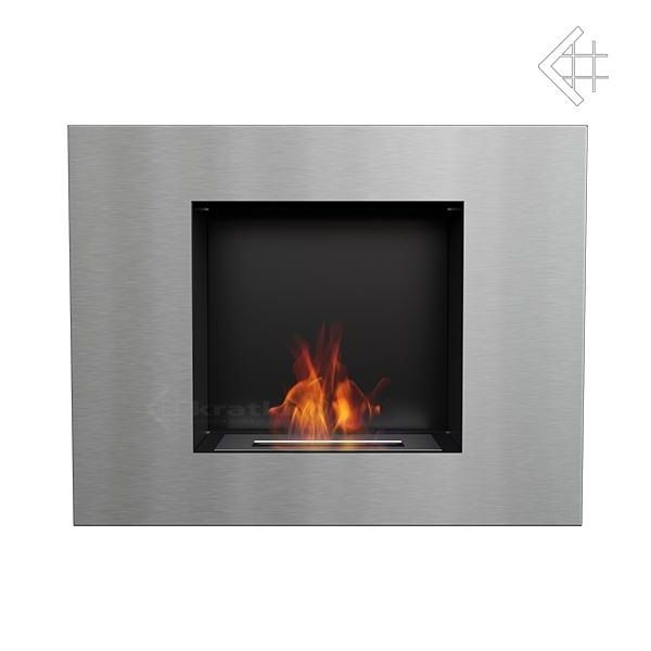 Биокамин настенный Kratki Quat стальной