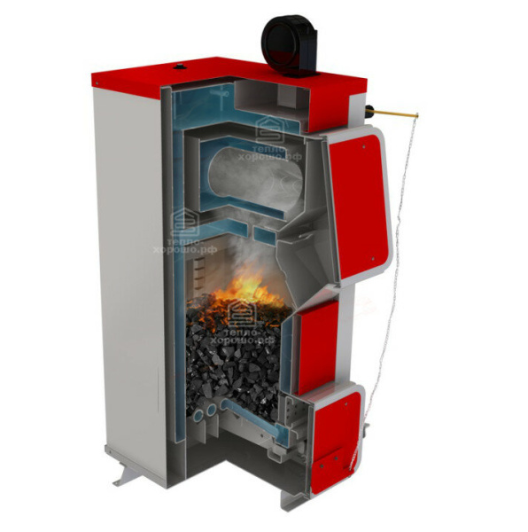 Котел длительного горения твердотопливный Heiztechnik Q Komfort 65