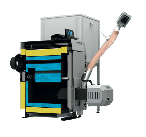 Котел пеллетный автоматический SLIM PELLET MINI-20