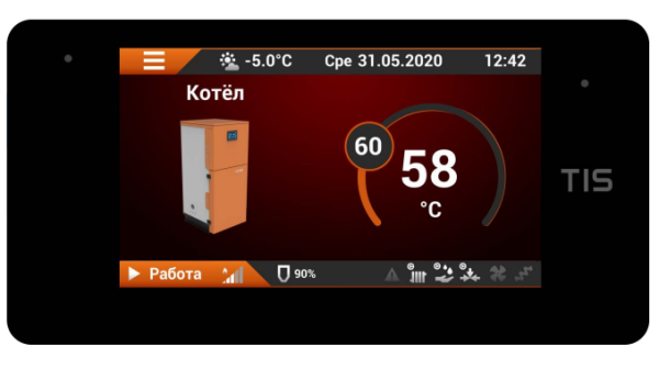 Автоматический твердотопливный котел TIS PELLET 15R Combi