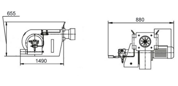 Трехступенчатая дизельная горелка СибСтронг IL-9L3 K/D