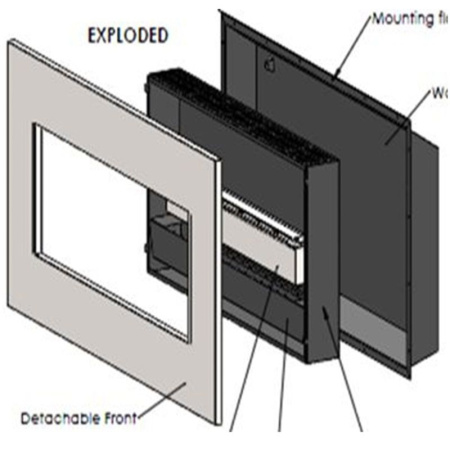 Стальной короб  Decoflame NEW YORK (built-in)