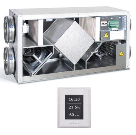 Приточно-вытяжная установка с рекуперацией Komfovent Domekt-P-900-H-HE